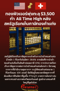 สหรัฐเรียกเก็บภาษีทองคำแท่ง